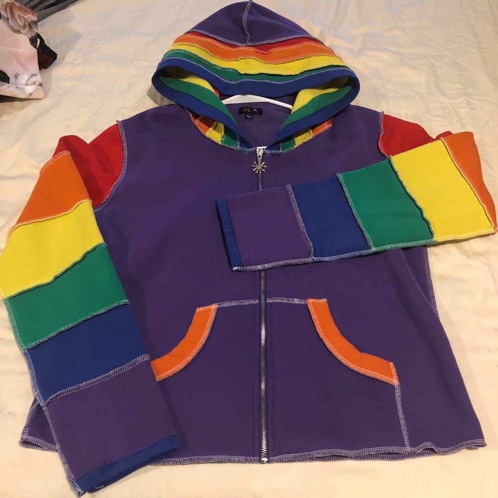 Delia’s Rainbow Hoodie By Dolls Kill